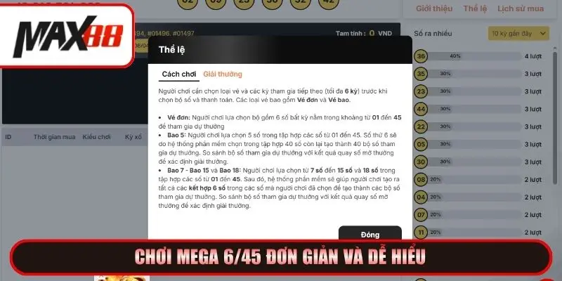 Chơi Mega 6/45 đơn giản và dễ hiểu